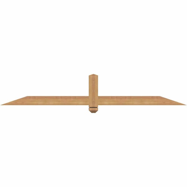 Ekena Millwork Eugene Smooth Timber Gable Bracket, Western Red Cedar, 72"W x 12"H x 3 1/2"D x 3 1/2"F, 4/12 Pitch GBW072X12X0404EUG00SWR - main